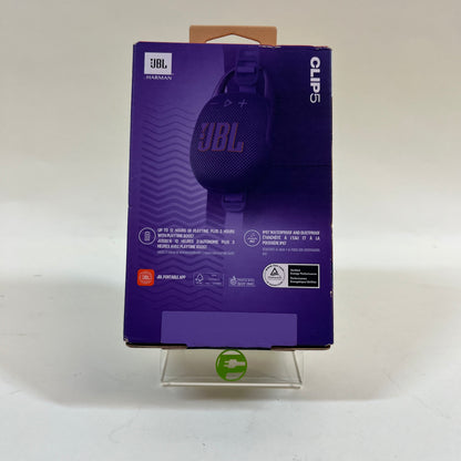New JBL Clip 5 Portable Wireless Bluetooth Speaker Purple JBLCLIP5PURAM