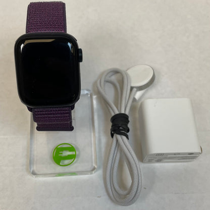GPS Only Apple Watch Series 9 41MM Black Aluminum Plum Sport Loop MR8W3LL/A