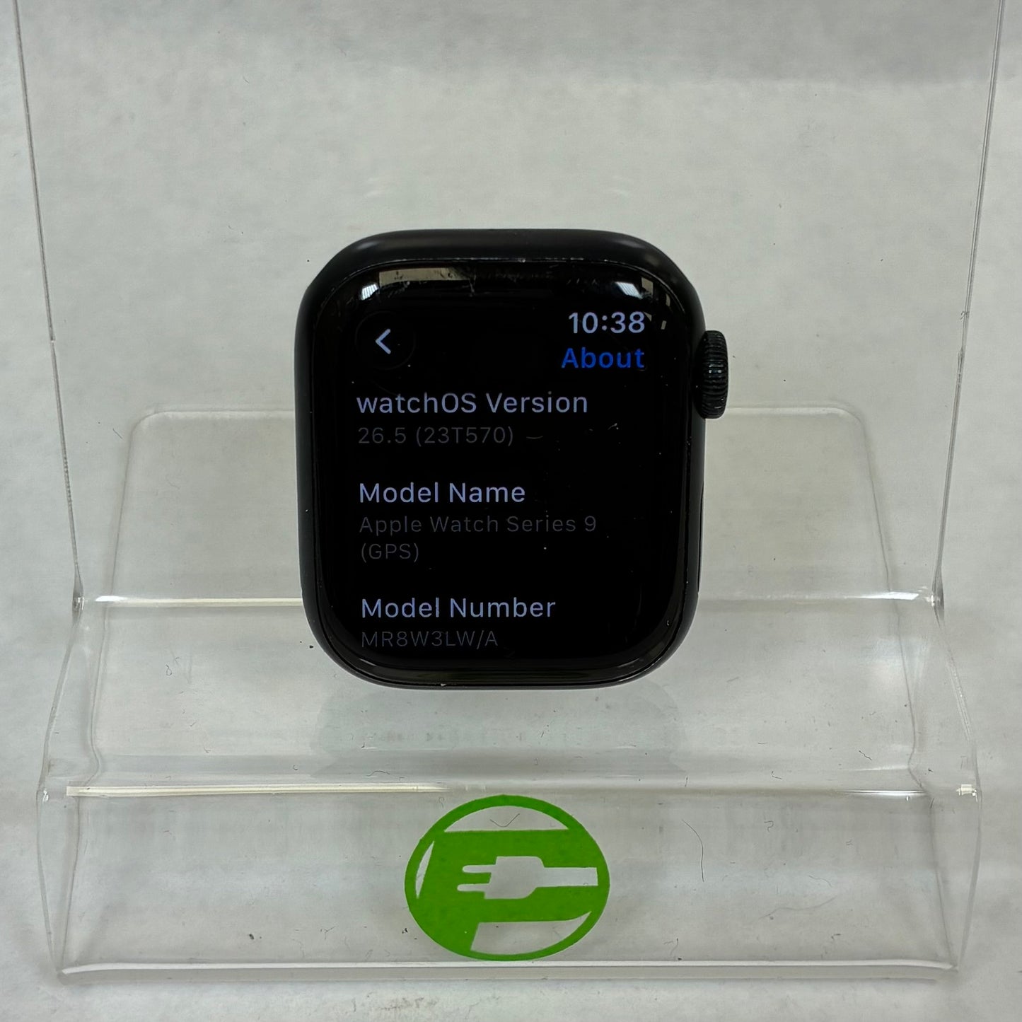 GPS Only Apple Watch Series 9 41MM Midnight Aluminum MR8W3LW/A Face Only