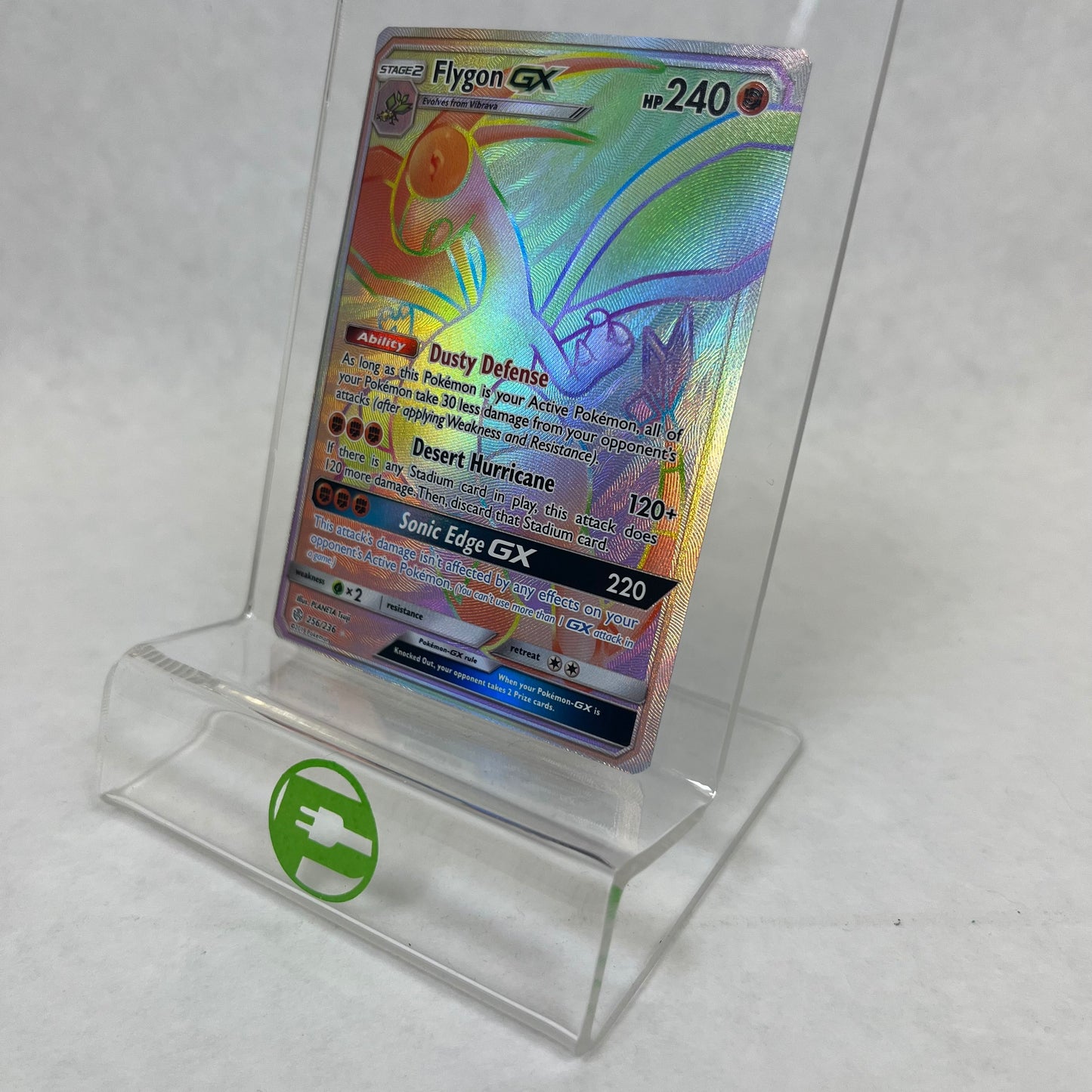 Pokémon TCG Cosmic Eclipse Flygon GX 256/236 Holo Textured English