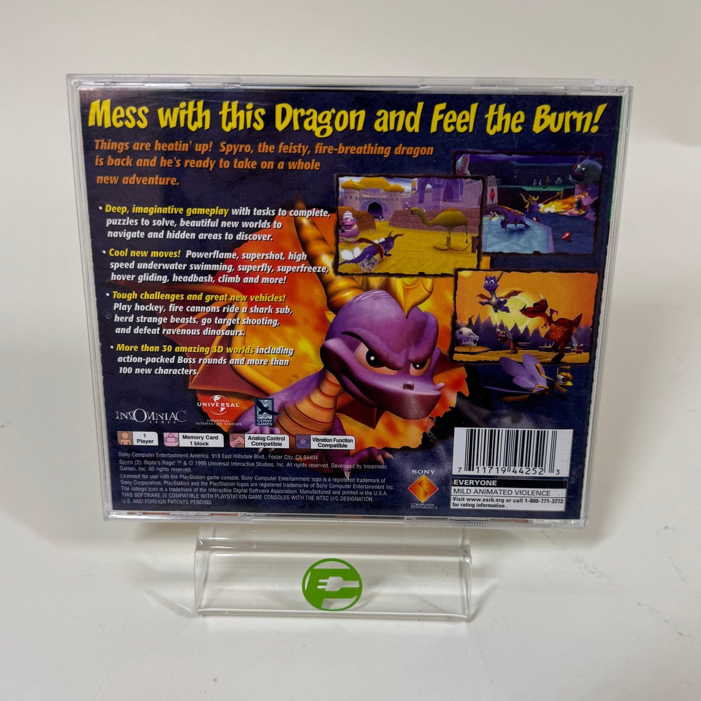 Spyro Ripto's Rage! (Sony PlayStation 1 PS1, 1999)