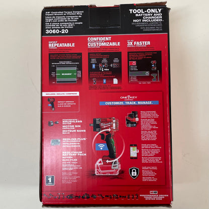 Milwaukee 3060-20 M18 18V 3/8" Friction Ring Controlled Torque Impact Wrench