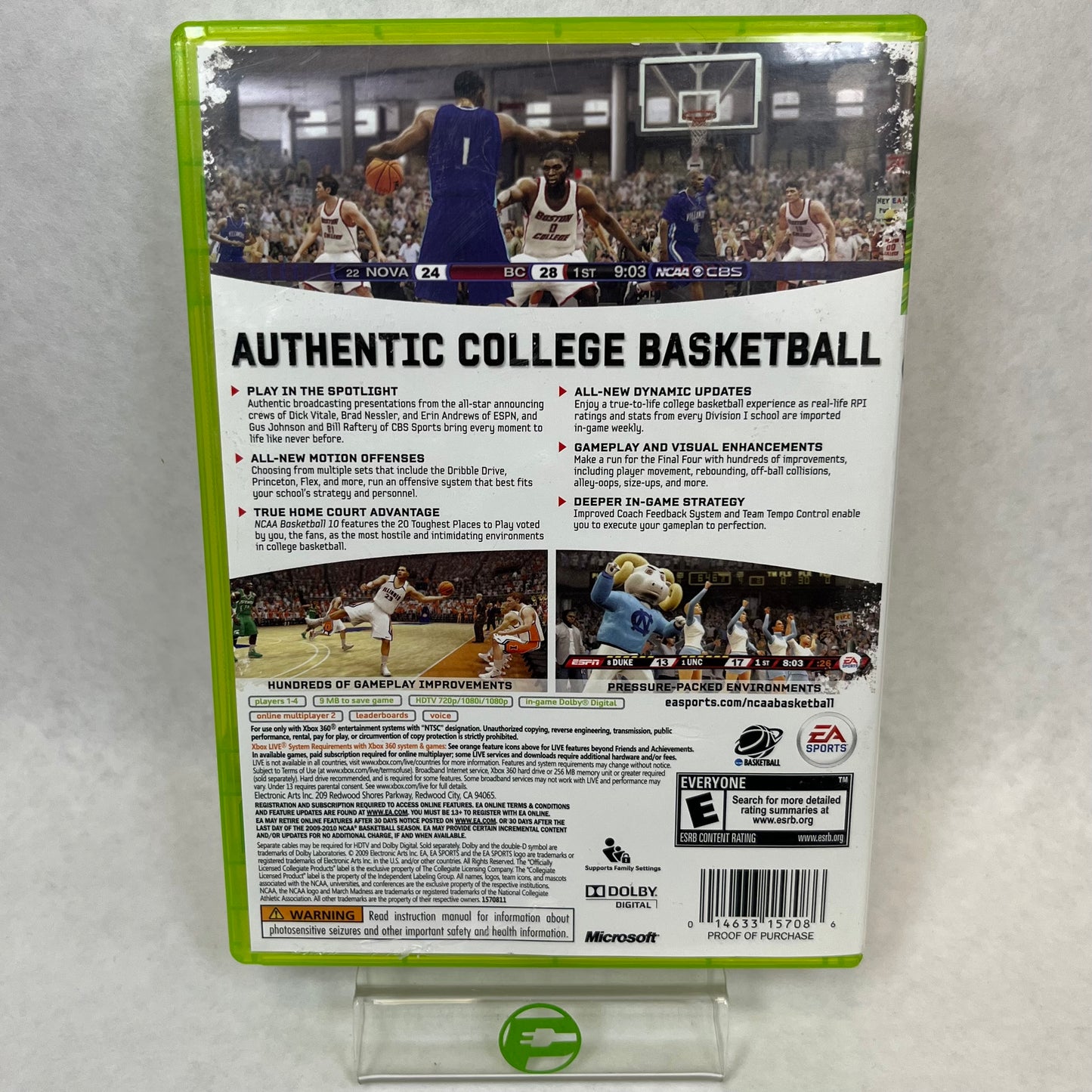NCAA Basketball 10 (Xbox 360, 2009)