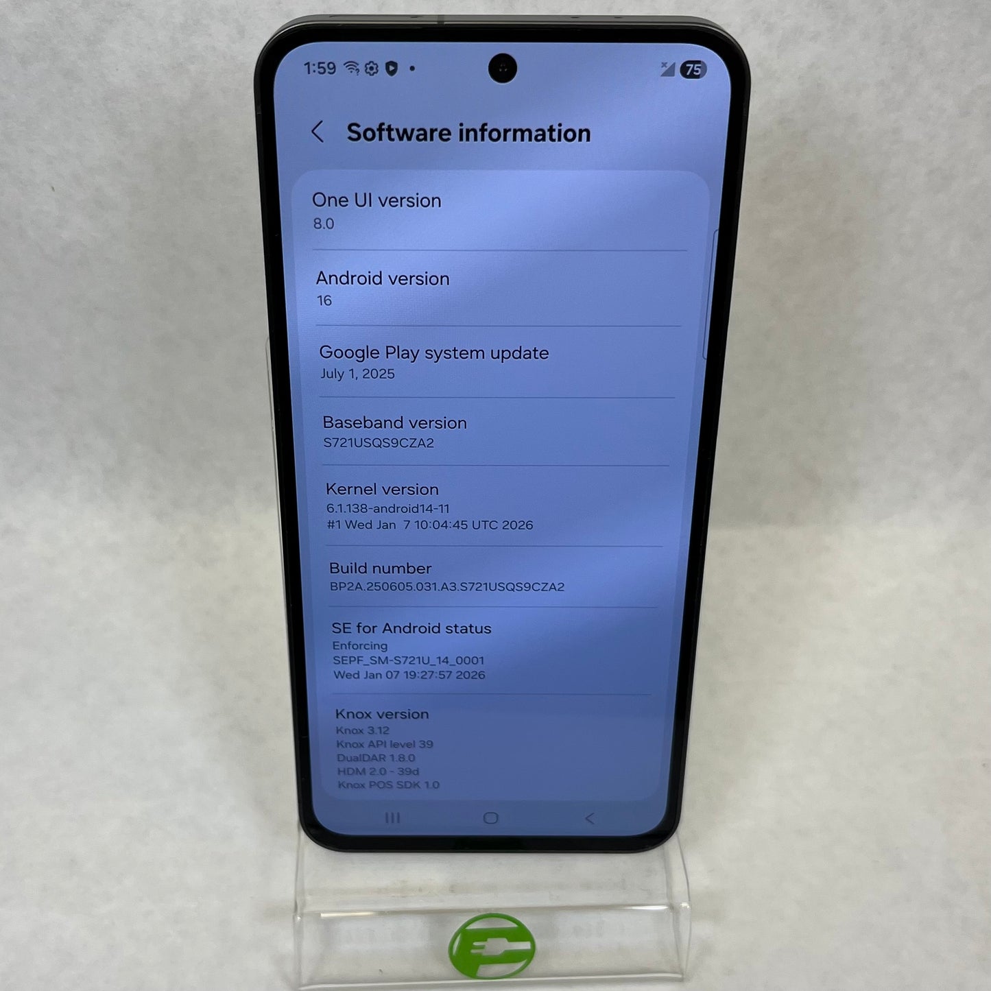 Unlocked Samsung Galaxy S24 FE 8GB RAM 128GB SM-S721U Aura Black