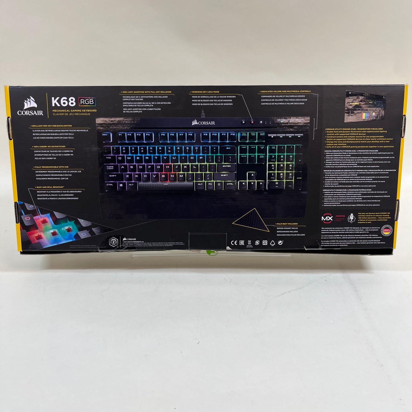 Corsair K68 RGB Mechanical Gaming Keyboard Wired RGP0055 CH-9102010-NA