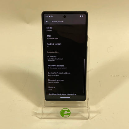 Unlocked Google Pixel 6a 128GB Charcoal GX7AS