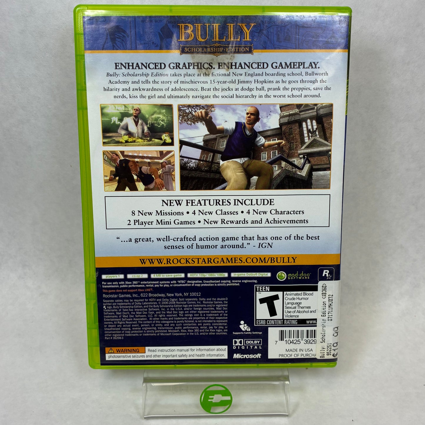 Bully Scholarship Edition (Xbox 360, 2008)