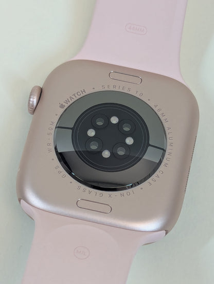 GPS Only Apple Watch Series 10 46MM GOLD Aluminum Pink Sport Band MWX23LW/A